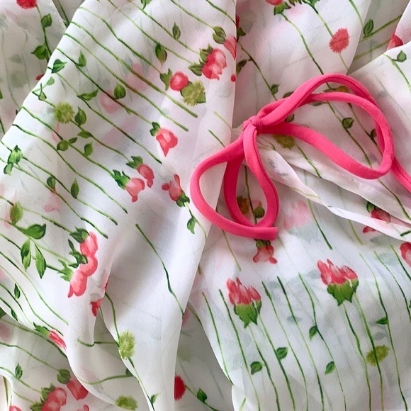 Adorable Garden Rose Chiffon Slip Dress - Picture 6 of 7